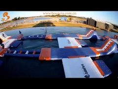 250 pessoas Jogos de parque aquático gigante inflável Certificado TUV Curso de eliminação