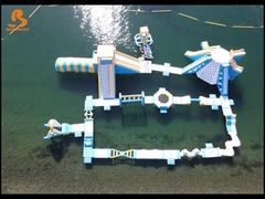Parque aquático inflável flutuante Jogos Parque aquático flutuante PVC 0,9 mm