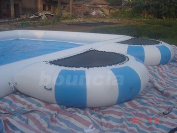 0.9mm  PVC Tarpaulin Round Outdoor Inflatable Swimming Pool With Platform