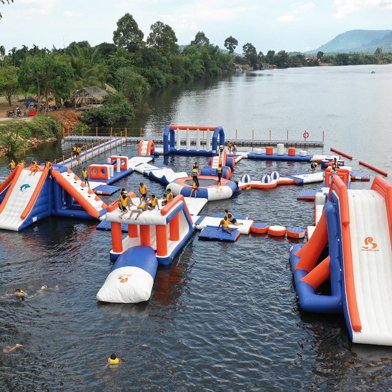 Cambodia Water Games Inflatable Water Park Equipment For Kids and Adults